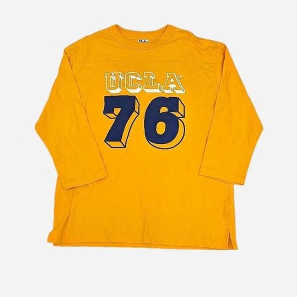 Retro UCLA Bruins 3/4 Sleeve T-shirt Size Small Cheswick Sportswear Blue Gold